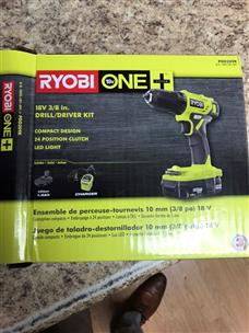 RYOBI ONE+ 18V Cordless 3/8 in. Drill/Driver Kit with 1.5 Ah